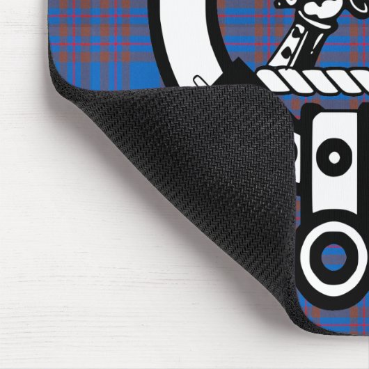 Clan Elliot Crest Badge & Tartan Muismat (Hoek)