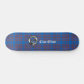 Clan Elliot Crest Badge & Tartan Persoonlijk Skateboard (Horizontaal)