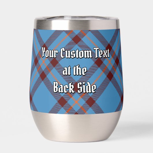 Clan Elliot Crest over het oude Tartan (Achterkant)