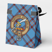 Clan Elliot Crest over het oude Tartan Bedankdoosjes (Achterkant)