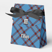 Clan Elliot Crest over het oude Tartan Bedankdoosjes (Voorkant Zijde)