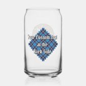 Clan Elliot Crest over het oude Tartan Blikvorm Glas (Achterkant)