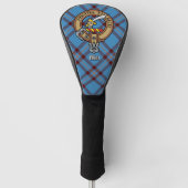 Clan Elliot Crest over het oude Tartan Golfheadcover (Voorkant)