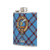 Clan Elliot Crest over het oude Tartan Heupfles (Links)