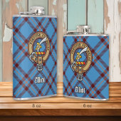 Clan Elliot Crest over het oude Tartan Heupfles