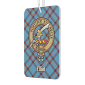 Clan Elliot Crest over het oude Tartan Luchtverfrisser (Links)
