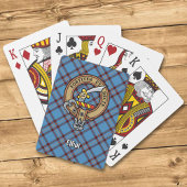 Clan Elliot Crest over het oude Tartan Pokerkaarten