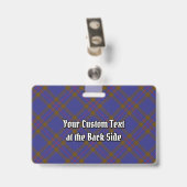Clan Elliot Crest over Modern Tartan Badge (Achterkant met clip)