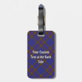 Clan Elliot Crest over Modern Tartan Bagagelabel (Achterkant verticaal)