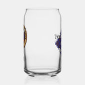 Clan Elliot Crest over Modern Tartan Blikvorm Glas (Links)