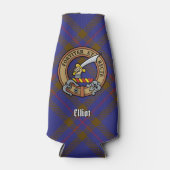 Clan Elliot Crest over Modern Tartan Flesjeskoeler (Voorkant)