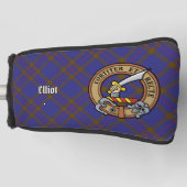 Clan Elliot Crest over Modern Tartan Golfheadcover (Voorkant)