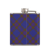 Clan Elliot Crest over Modern Tartan Heupfles (Achterkant)