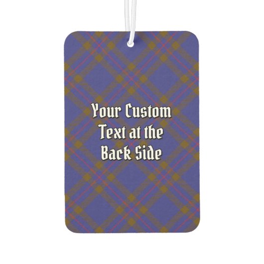 Clan Elliot Crest over Modern Tartan Luchtverfrisser (Achterkant)