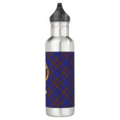 Clan Elliot Crest over Modern Tartan Waterfles (Rechts)
