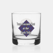Clan Elliot Crest over Modern Tartan Whisky Glas (Achterkant)