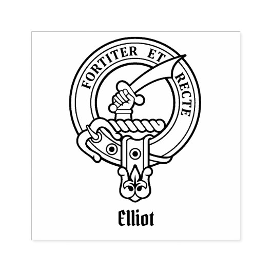 Clan Elliot Crest Rubber Stamp Rubberstempel (Afrduk)