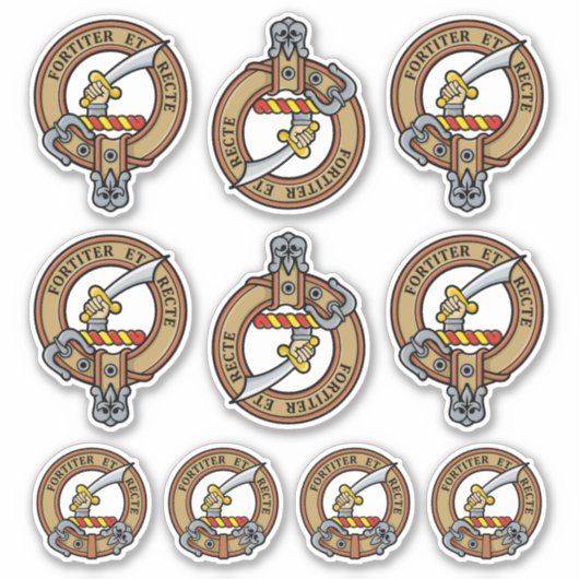 Clan Elliot Crest Sticker Set (Voorkant)