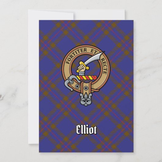 Clan Elliot Crest uitnodiging (Achterkant)