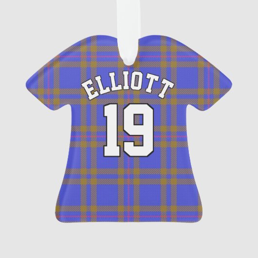 Clan Elliot Elliott Tartan KerstJersey Ornament (achterkant)