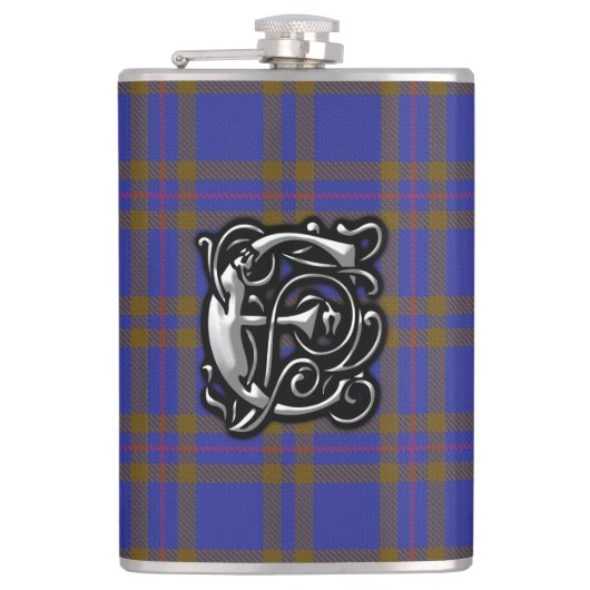 Clan Elliot Elliott Tartan Old Scotland Flask Heupfles (Voorkant)