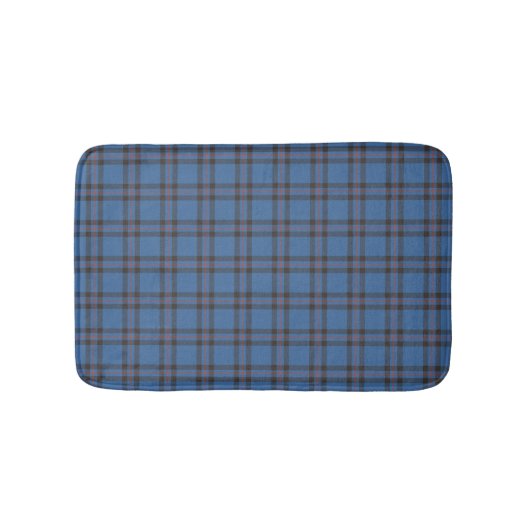 Clan Elliot Lichtblauw en Bruin Schots Tartan Badmat (Voorkant)