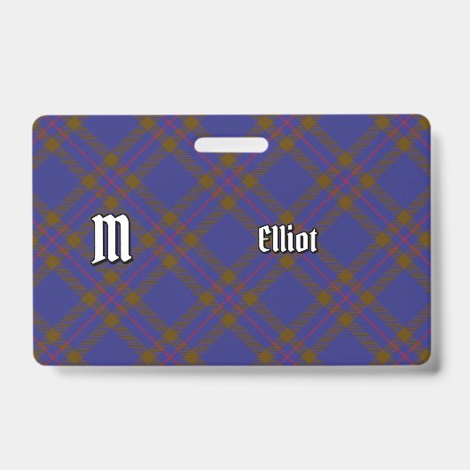 Clan Elliot Modern Tartan Badge (Voorzijde)