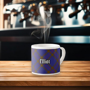 Clan Elliot Modern Tartan Espresso Cup Kop