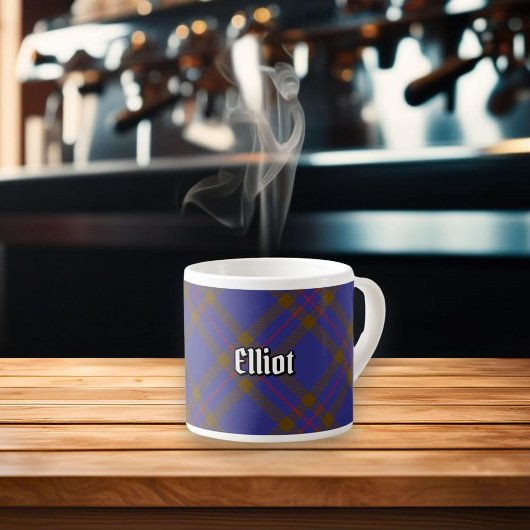 Clan Elliot Modern Tartan Espresso Cup Kop