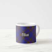Clan Elliot Modern Tartan Espresso Cup Kop (Voorkant rechts)