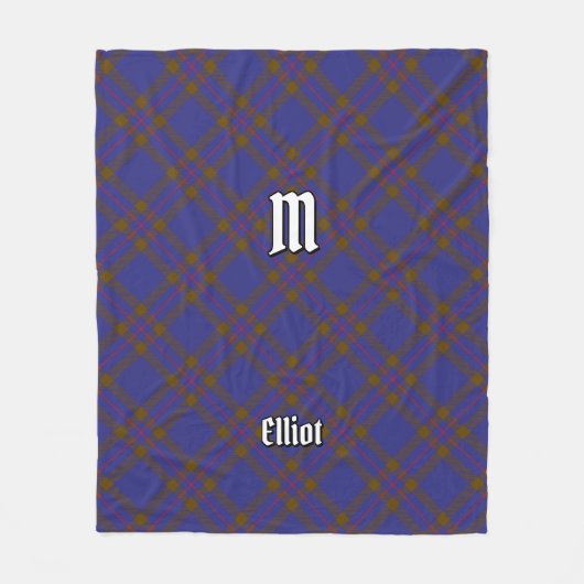Clan Elliot Modern Tartan Fleece Deken (Voorkant)