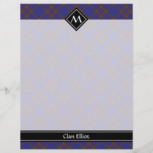 Clan Elliot Modern Tartan Flyer (Achterkant)