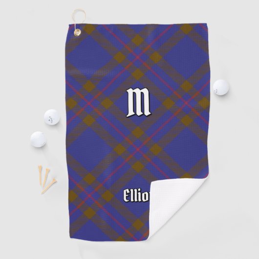 Clan Elliot Modern Tartan Golf Handdoek (Insitu)