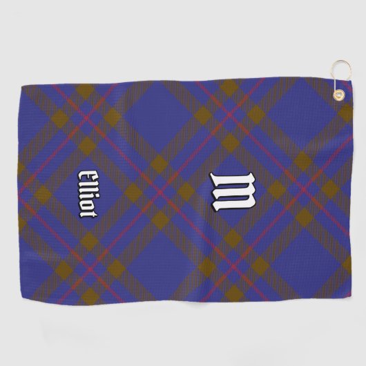 Clan Elliot Modern Tartan Golf Handdoek (Horizontaal)