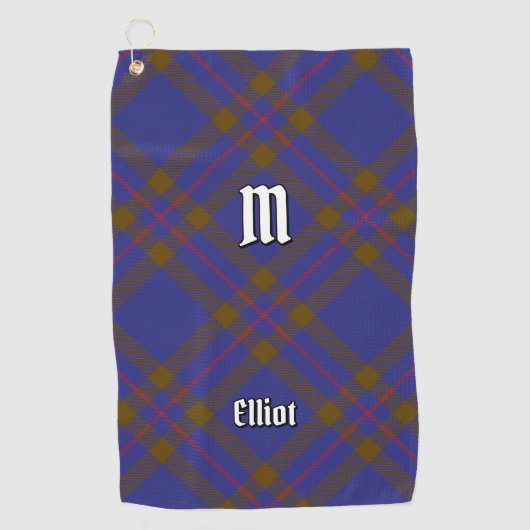 Clan Elliot Modern Tartan Golf Handdoek (Voorkant)