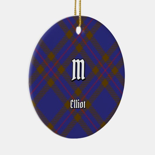 Clan Elliot Modern Tartan Keramisch Ornament (Rechts)