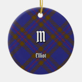 Clan Elliot Modern Tartan Keramisch Ornament (Voorkant)