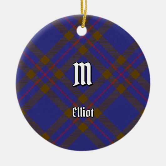 Clan Elliot Modern Tartan Keramisch Ornament (Voorkant)