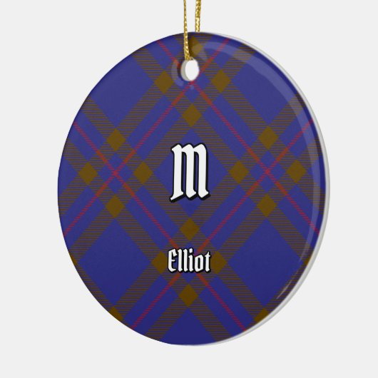 Clan Elliot Modern Tartan Keramisch Ornament (Links)
