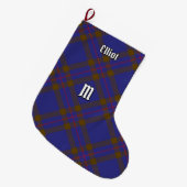 Clan Elliot Modern Tartan Kerstkous Grote Kerstsok (Voorkant (Hangend))