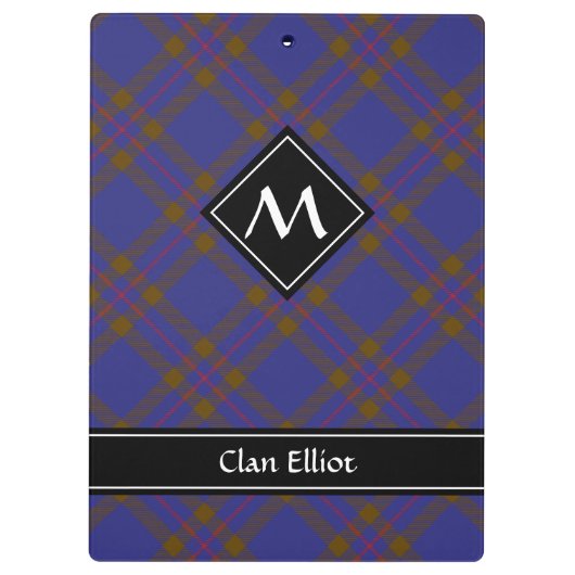 Clan Elliot Modern Tartan Klembord (Achterkant)
