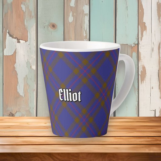 Clan Elliot Modern Tartan Latte Mok