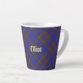 Clan Elliot Modern Tartan Latte Mok (Rechterhoek)
