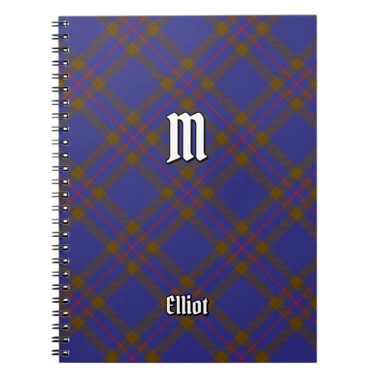 Clan Elliot Modern Tartan Notitieboek (Voorkant)
