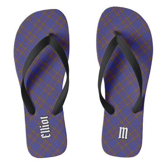 Clan Elliot Modern Tartan Teenslippers (Voetbed)