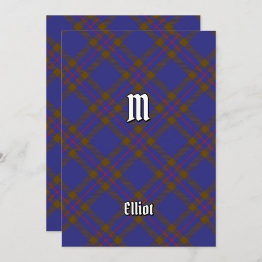 Clan Elliot Modern Tartan Uitnodiging (Voorkant / Achterkant)