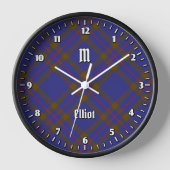 Clan Elliot moderne Tartan grote klok (Voorkant)