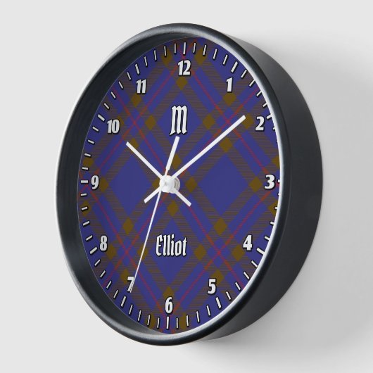 Clan Elliot moderne Tartan grote klok (Hoek)