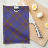 Clan Elliot moderne Tartan keukenhanddoek (Quarter Fold)