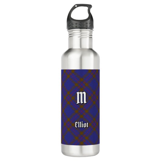 Clan Elliot Moderne Tartan Staal Waterfles Waterfles (Voorkant)